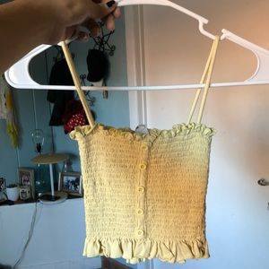 Yellow crop top